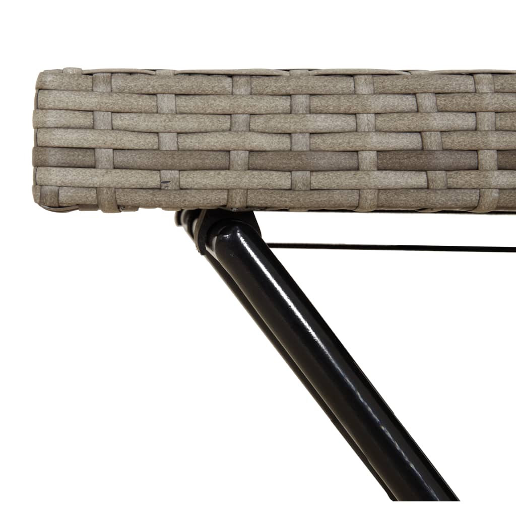 Folding Tray Table 65X40X75 Cm Poly Rattan