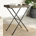 Folding Tray Table 65X40X75 Cm Poly Rattan