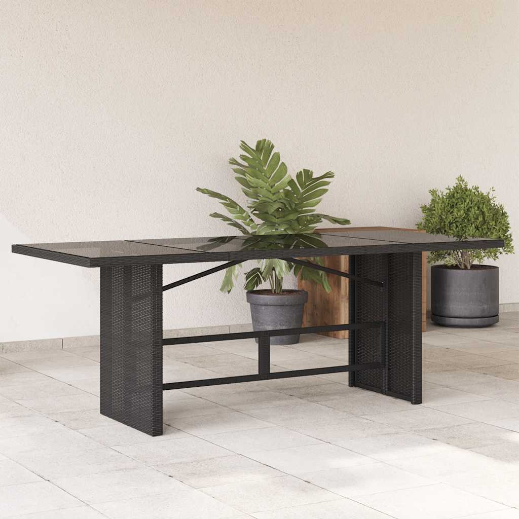 Garden Table With Top 190X80X74 Cm Poly Rattan