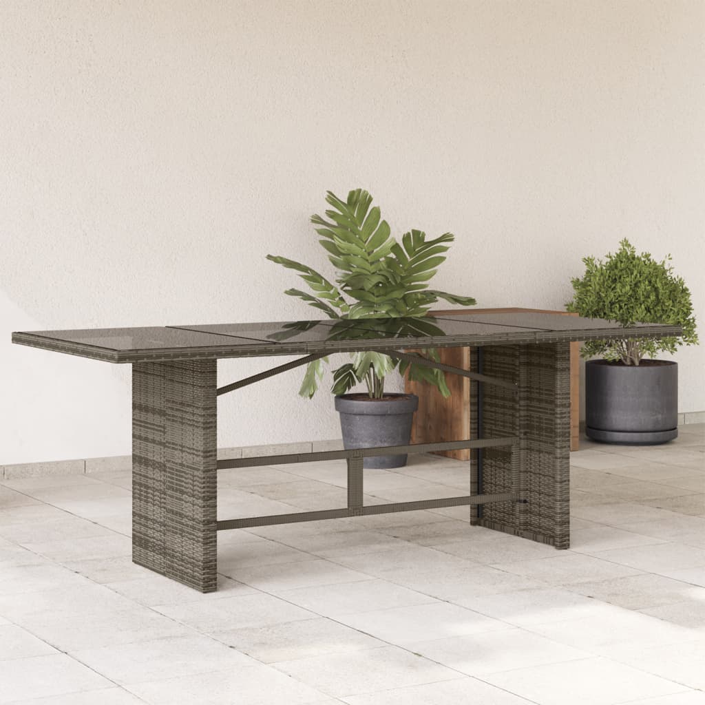 Garden Table With Top 190X80X74 Cm Poly Rattan