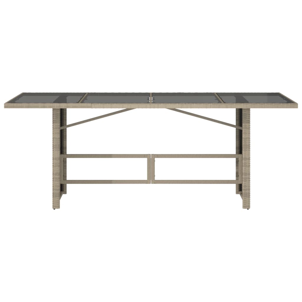Garden Table With Top 190X80X74 Cm Poly Rattan