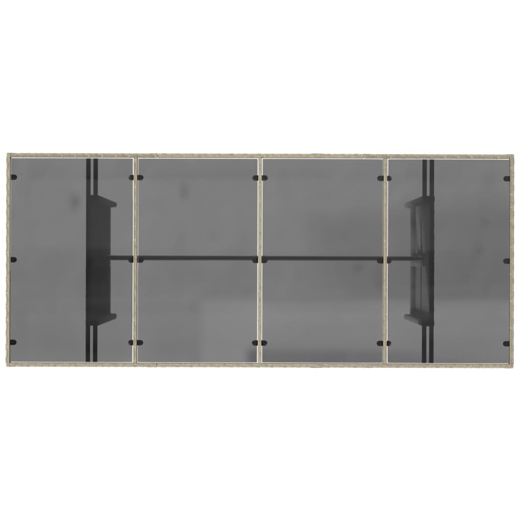 Garden Table With Top 190X80X74 Cm Poly Rattan