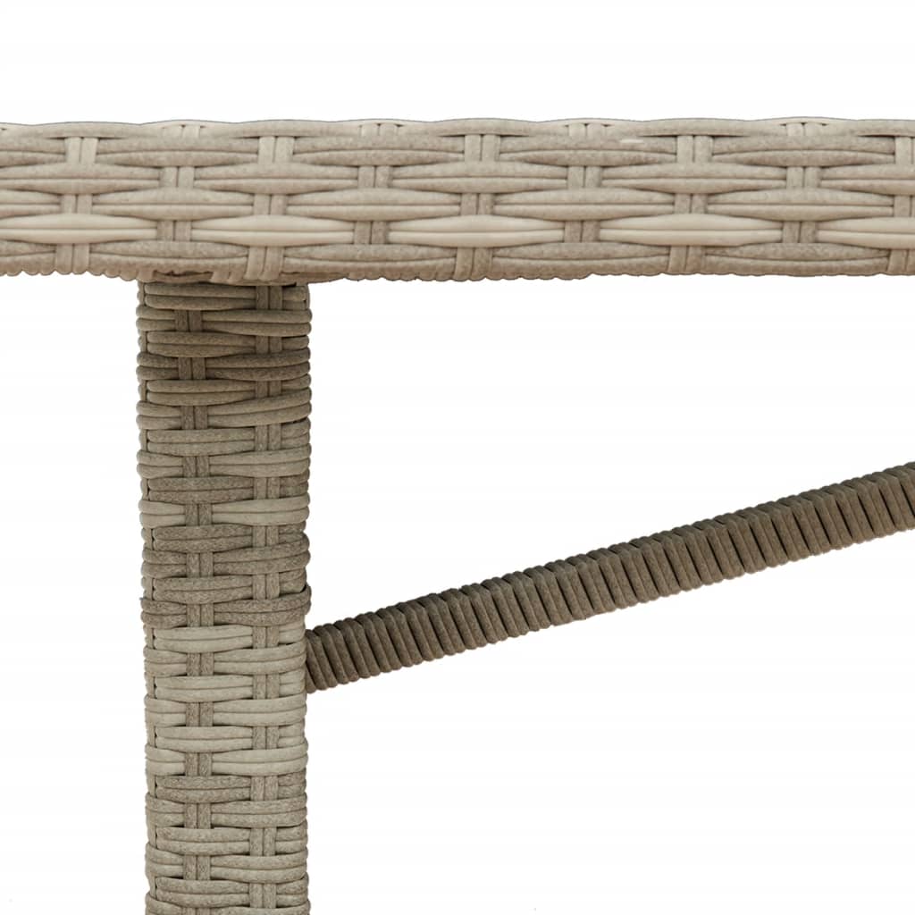 Garden Table With Top 190X80X74 Cm Poly Rattan