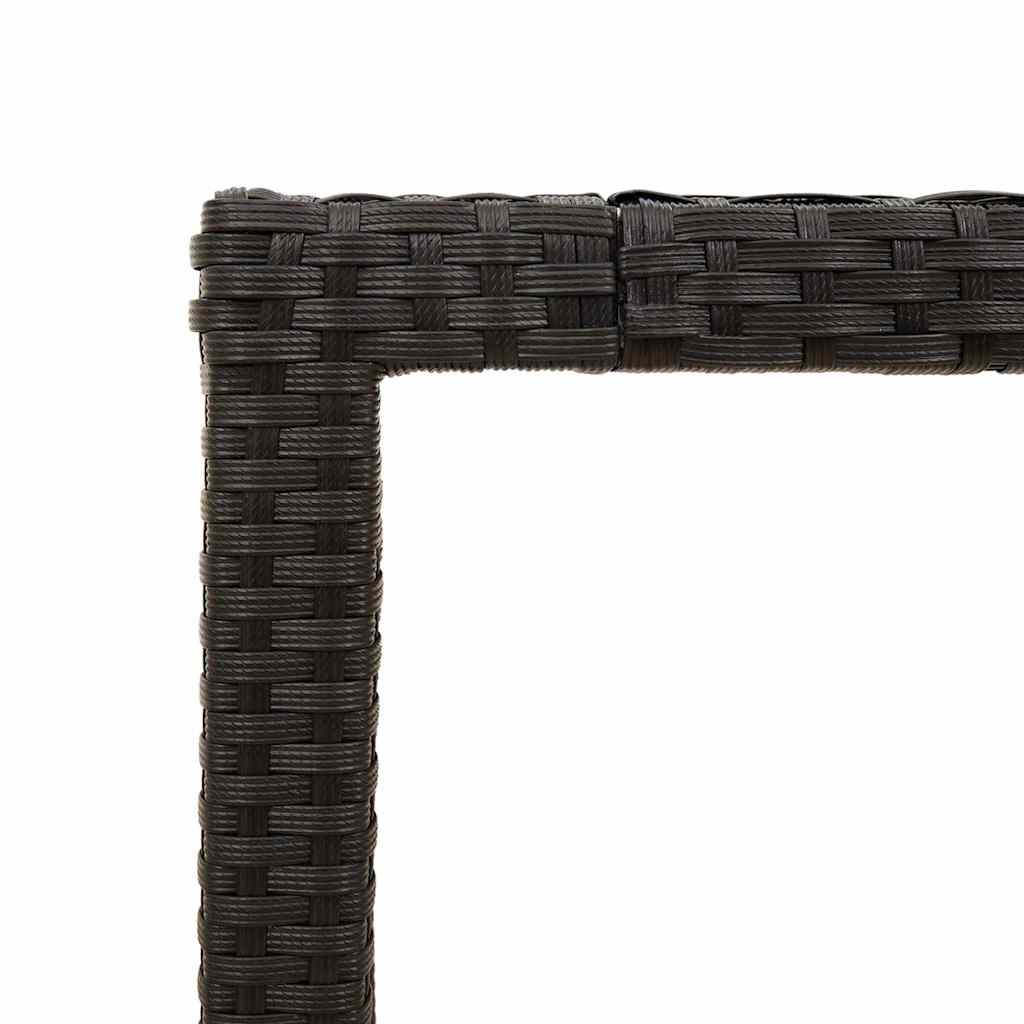 Outdoor Table Garden 190X90X75 Cm Poly Rattan Acacia Wood beige black grey 190 c