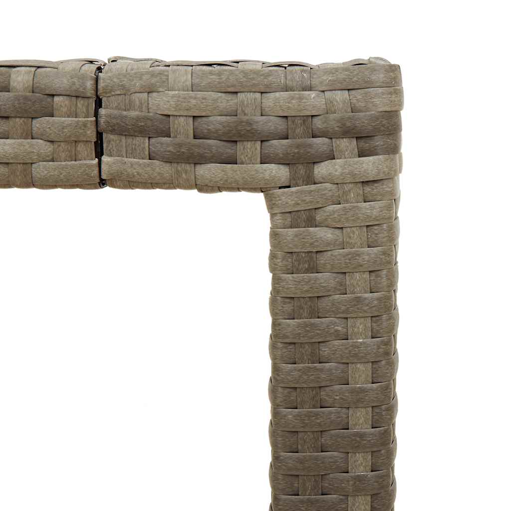 Outdoor Table Garden 190X90X75 Cm Poly Rattan Acacia Wood beige black grey 190 c