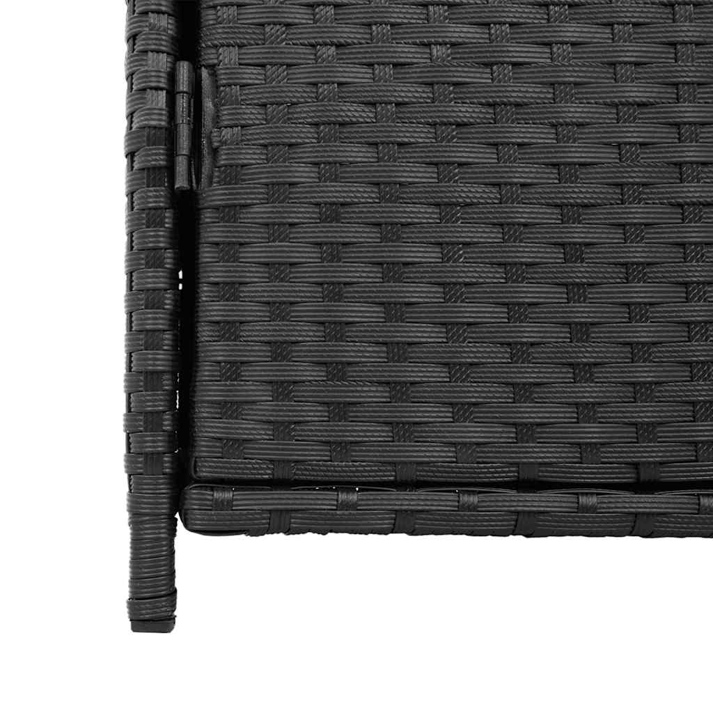 Outdoor Storage Boxes Garden Cabinet 83cm Poly Rattan Cupboard Black Lockable gr