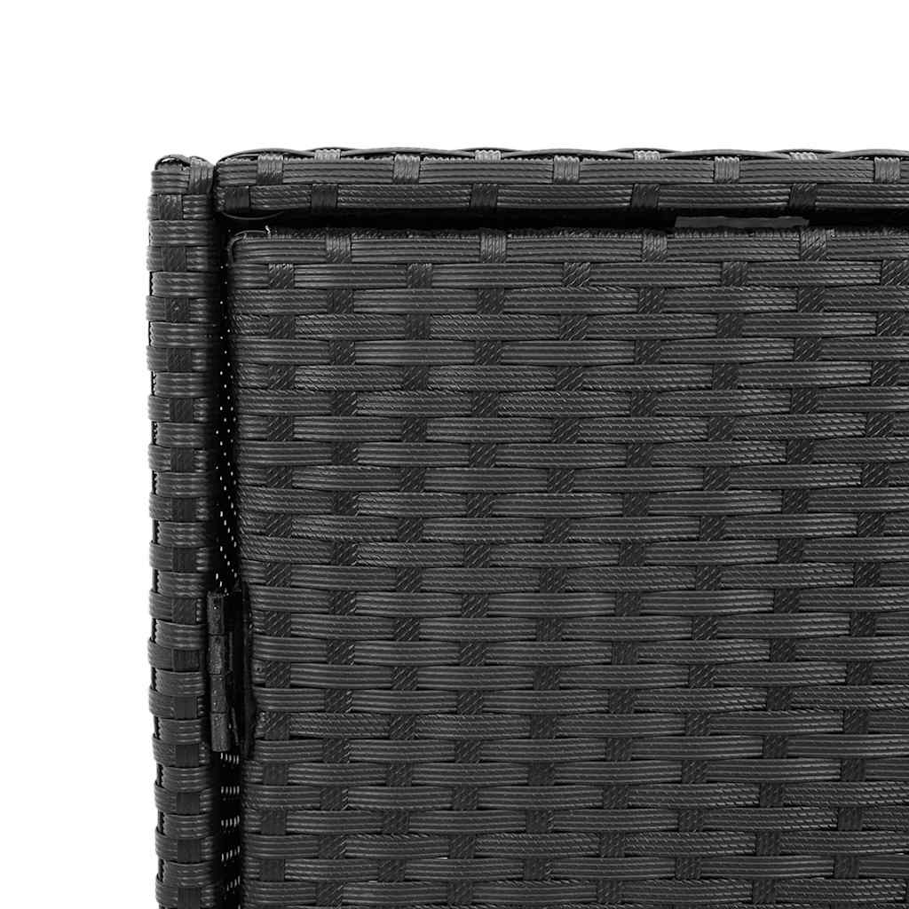 Outdoor Storage Boxes Garden Cabinet 83cm Poly Rattan Cupboard Black Lockable gr