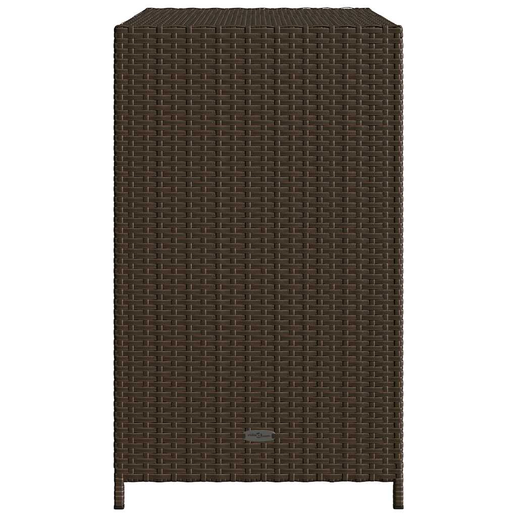 Outdoor Storage Boxes Garden Cabinet 83cm Poly Rattan Cupboard Black Lockable gr