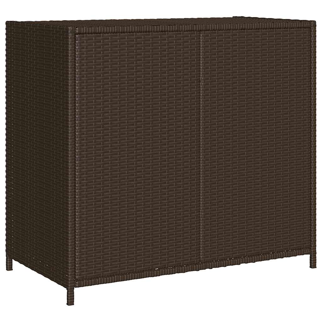 Outdoor Storage Boxes Garden Cabinet 83cm Poly Rattan Cupboard Black Lockable gr