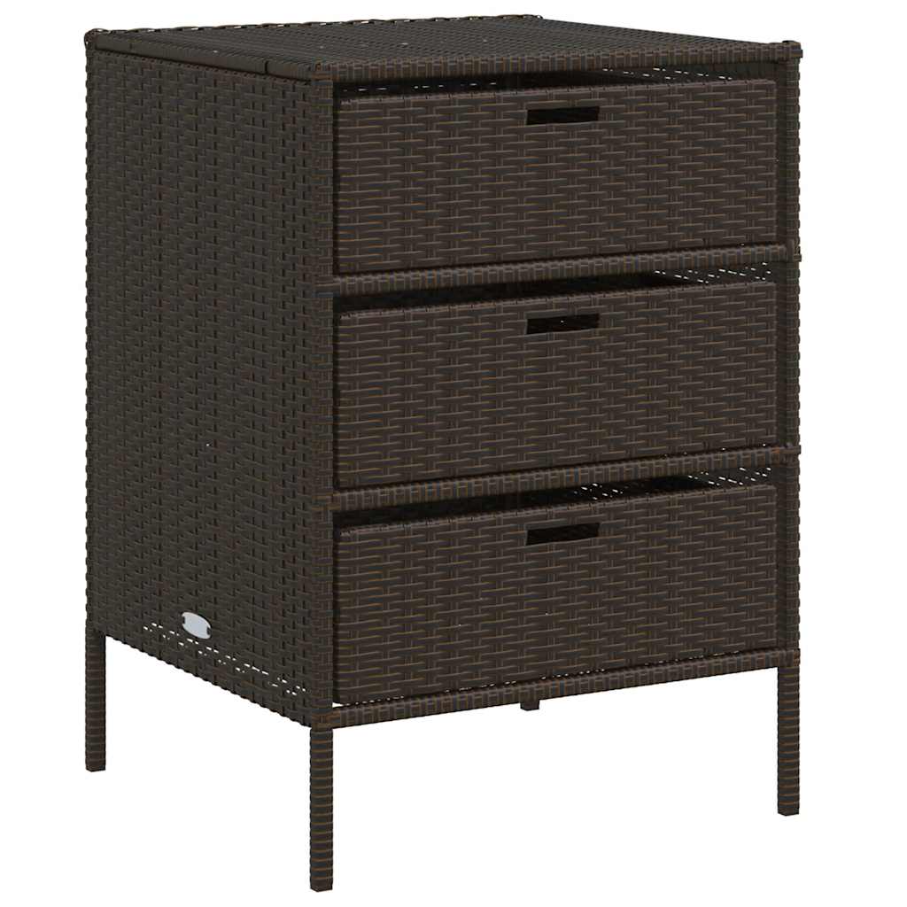 Garden Storage Cabinet Poly Rattan