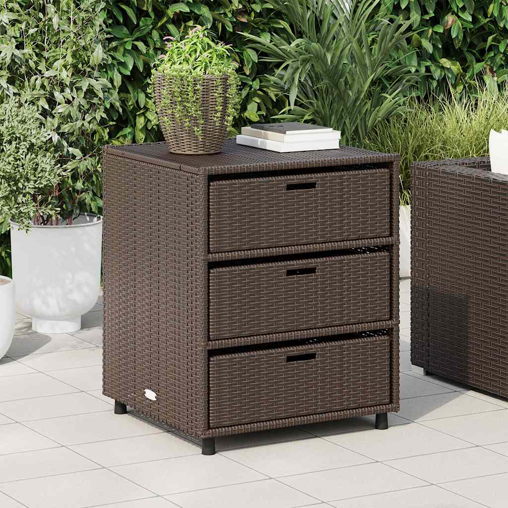 Garden Storage Cabinet Poly Rattan