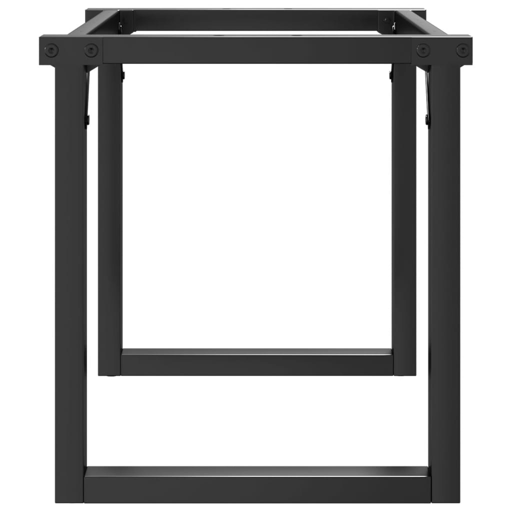 Table Legs Coffee O-Frame 70X30X43 Cm Steel Black Powder-coated steel LED 70 cm