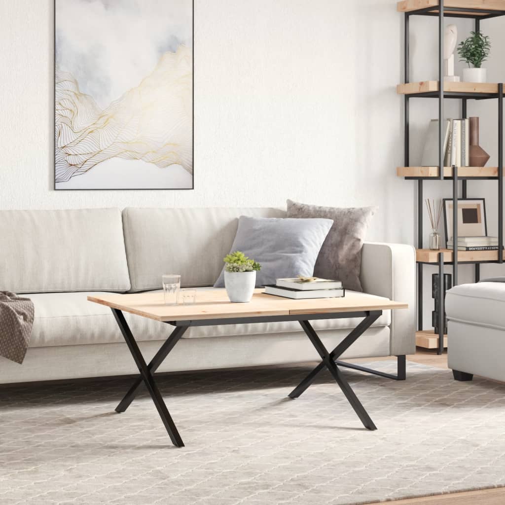 Coffee Table Legs X-Frame 80X70X43 Cm Steel