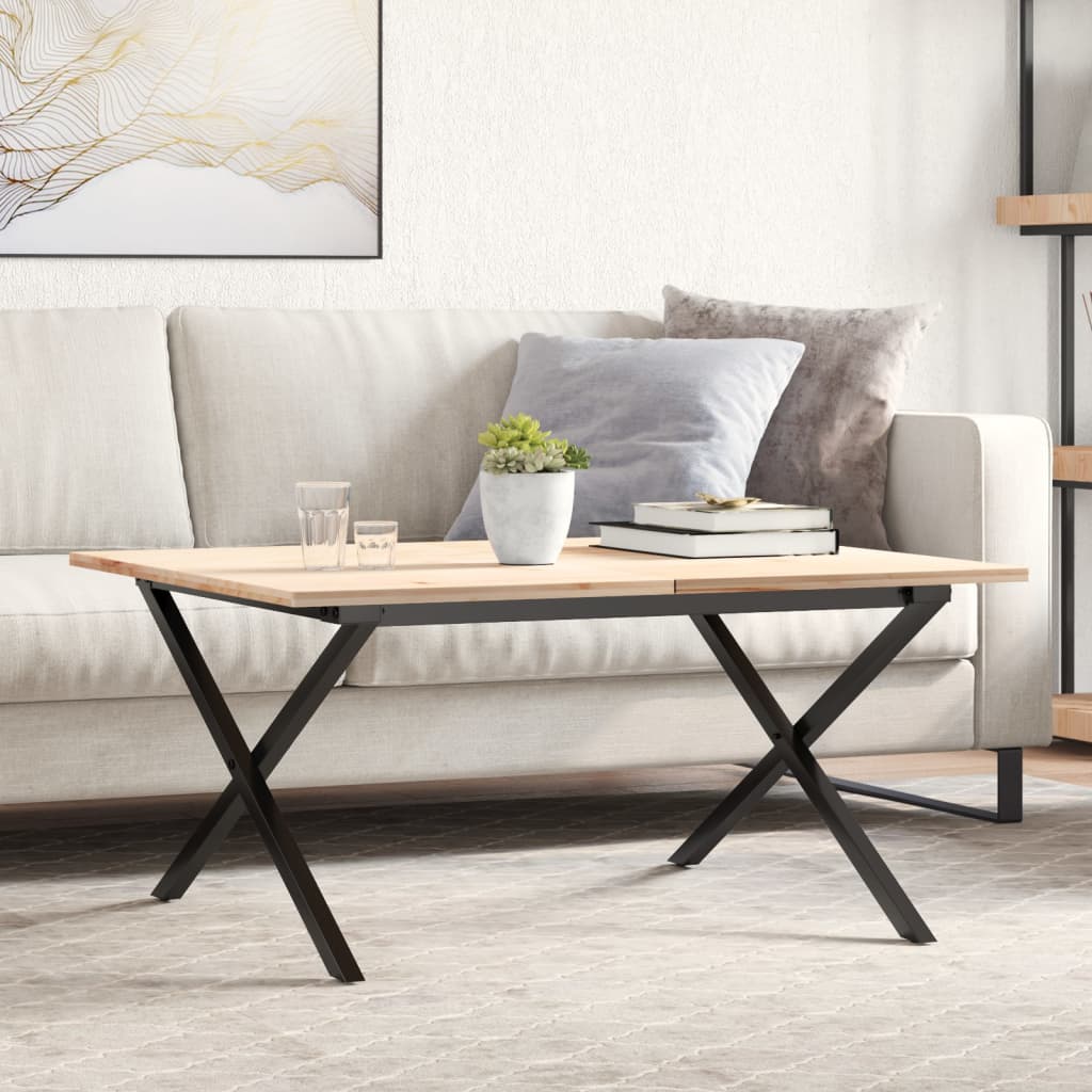 Coffee Table Legs X-Frame 80X70X43 Cm Steel