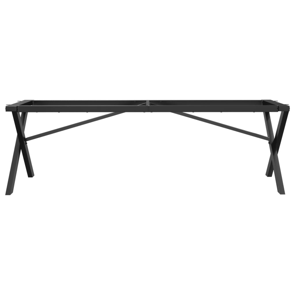 Table Legs Coffee X-Frame 140X30X43 Cm Steel Black Powder-coated steel LED 140 c