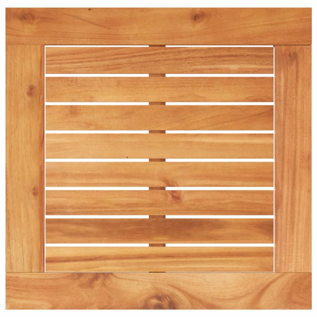 Garden Table 38X38X42 Cm Poly Rattan Acacia Wood