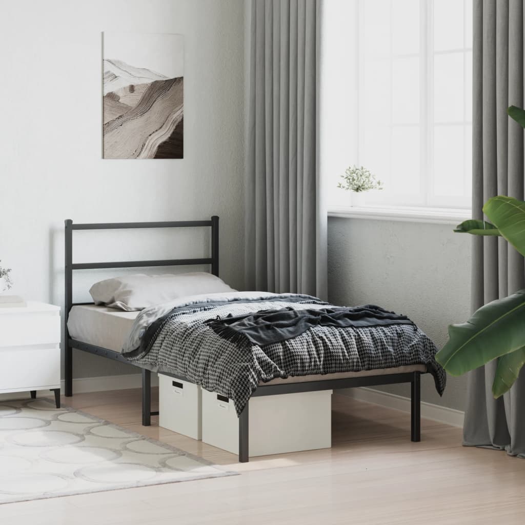 Metal Bed Frame Without Mattress 90X190Cm