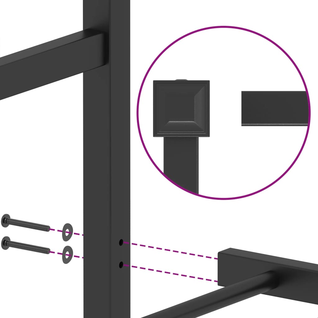 Metal Bed Frame Without Mattress 90X190Cm