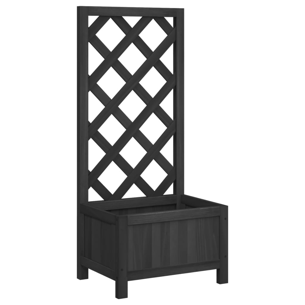 Planter With Trellis Solid Wood Fir
