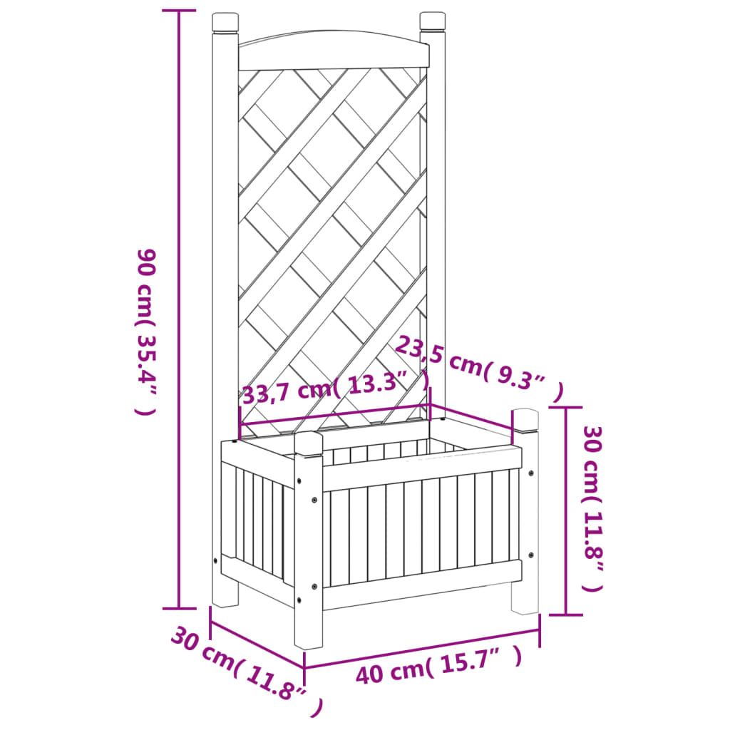 Planter Solid Wood Fir