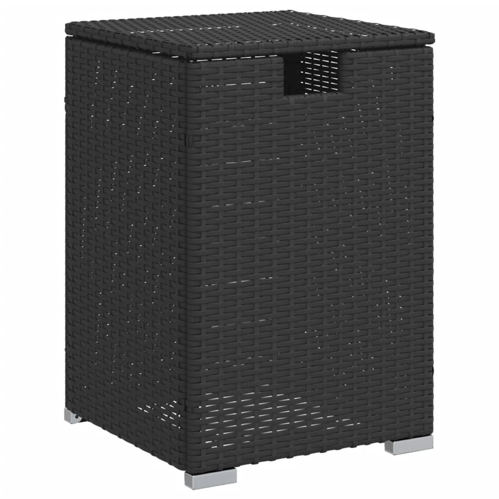Outdoor Table Propane Tank Cover 40X40X60 Cm Poly Rattan brown grey beige black