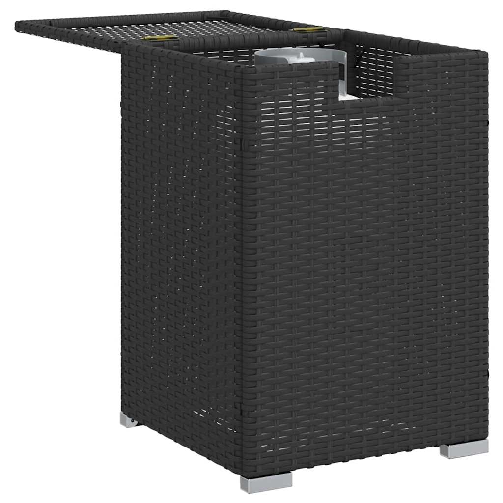 Outdoor Table Propane Tank Cover 40X40X60 Cm Poly Rattan brown grey beige black