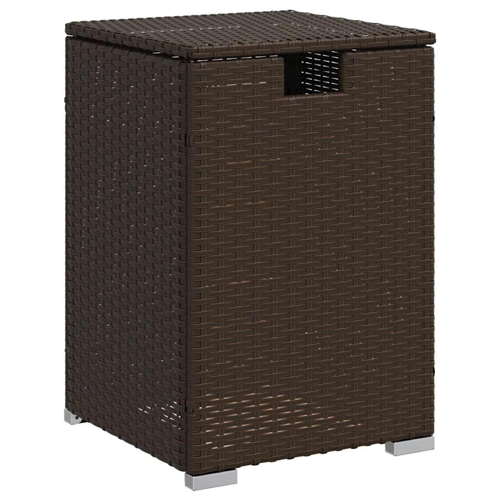 Outdoor Table Propane Tank Cover 40X40X60 Cm Poly Rattan brown grey beige black