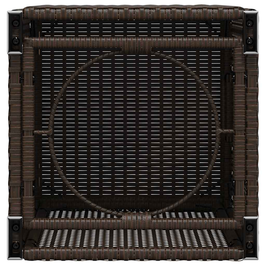 Outdoor Table Propane Tank Cover 40X40X60 Cm Poly Rattan brown grey beige black