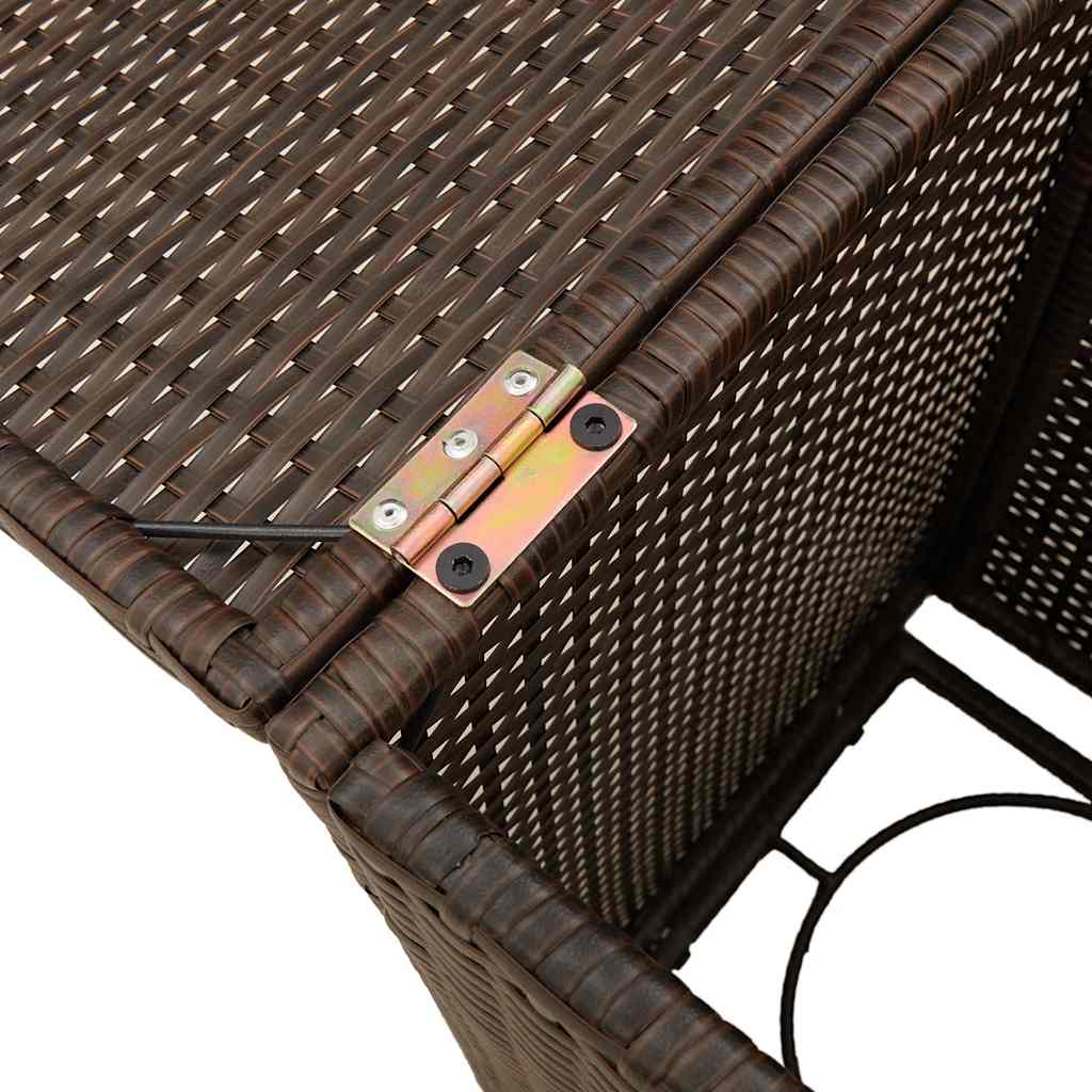 Outdoor Table Propane Tank Cover 40X40X60 Cm Poly Rattan brown grey beige black