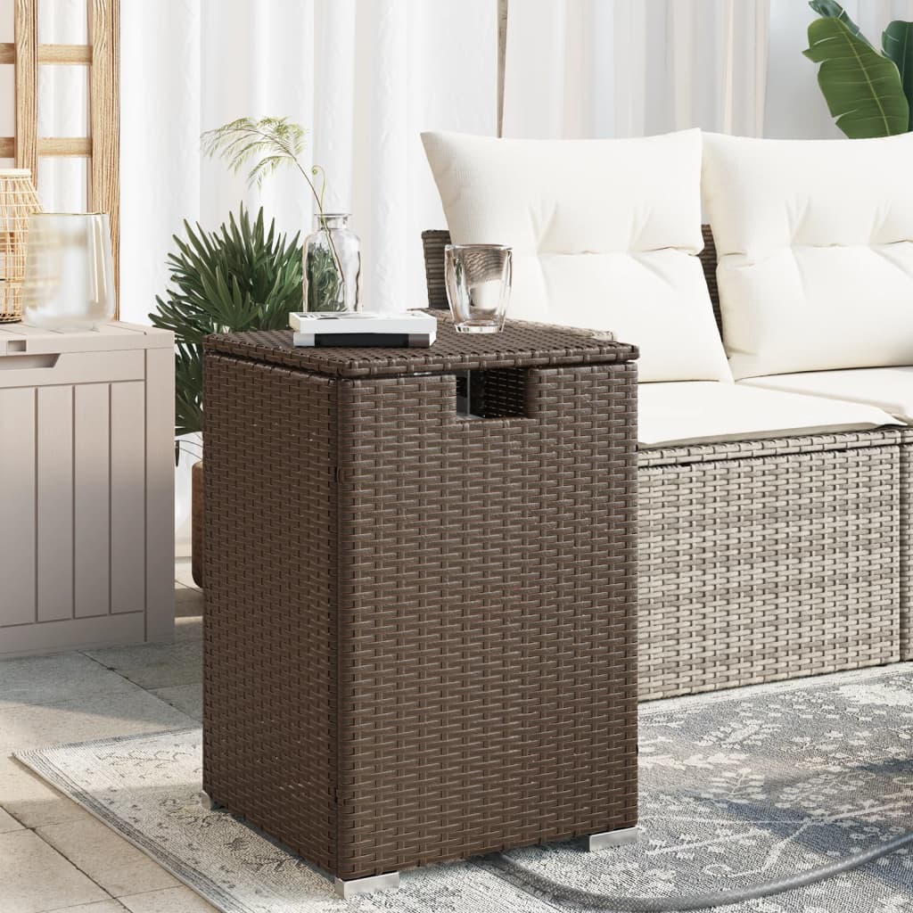 Propane Tank Cover Table 40X40X60 Cm Poly Rattan