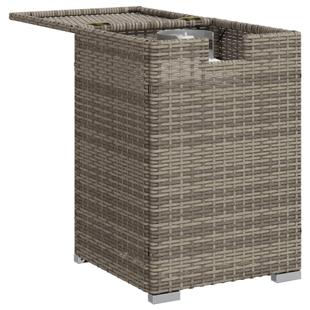 Propane Tank Cover Table 40X40X60 Cm Poly Rattan