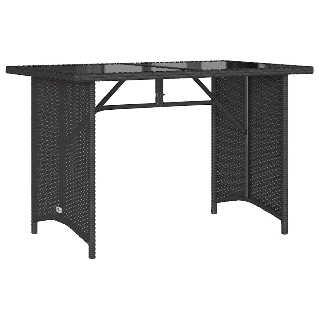 Outdoor Table Garden Top 110X68X70 Cm Poly Rattan Black Brown Grey Beige 110 Cm