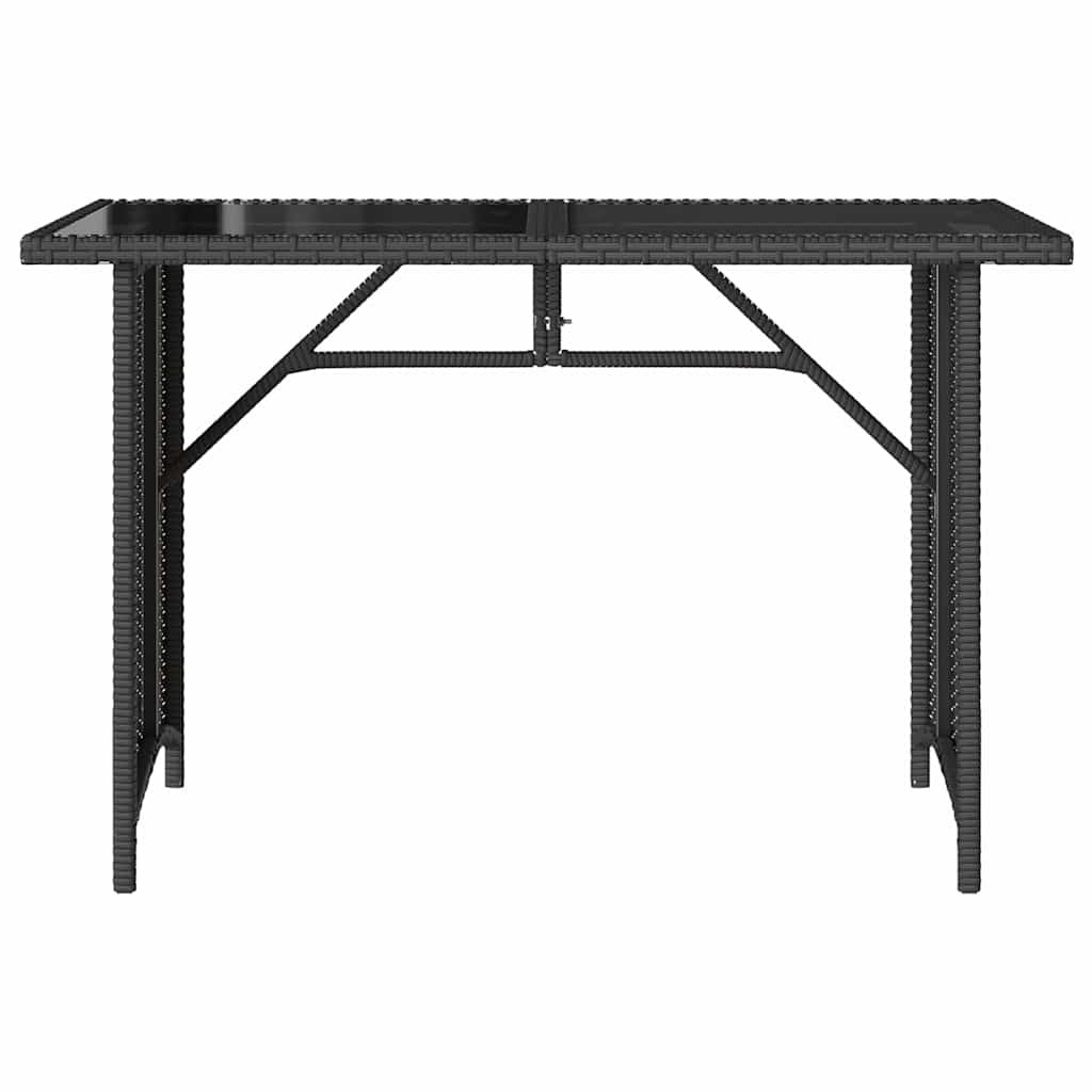 Outdoor Table Garden Top 110X68X70 Cm Poly Rattan Black Brown Grey Beige 110 Cm