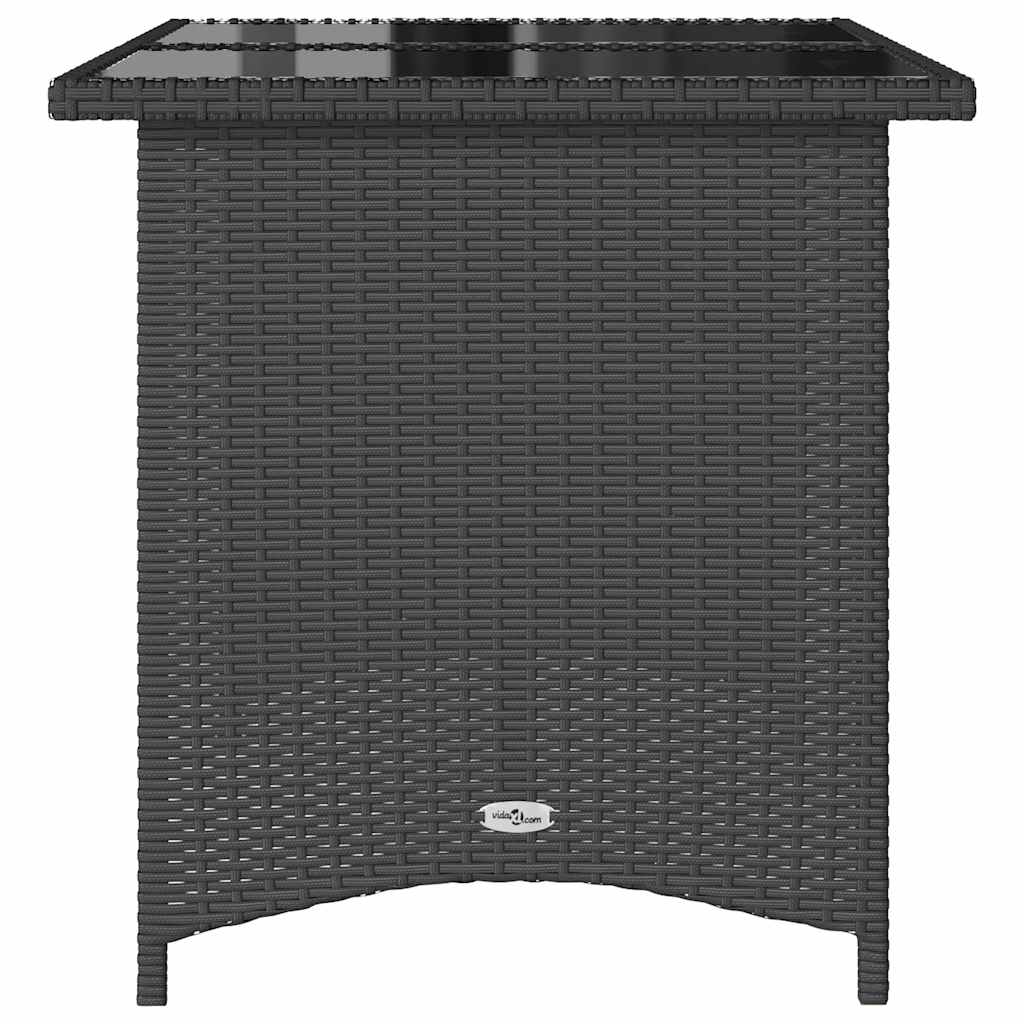 Outdoor Table Garden Top 110X68X70 Cm Poly Rattan Black Brown Grey Beige 110 Cm