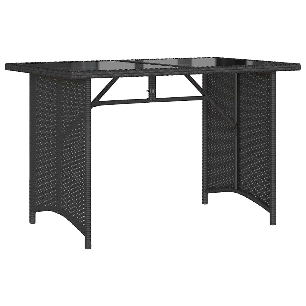 Outdoor Table Garden Top 110X68X70 Cm Poly Rattan Black Brown Grey Beige 110 Cm