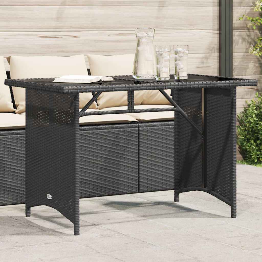 Garden Table With Top 110X68X70 Cm Poly Rattan