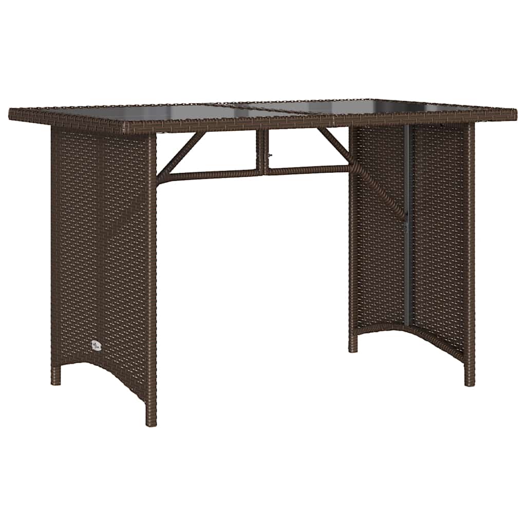 Outdoor Table Garden Top 110X68X70 Cm Poly Rattan Black Brown Grey Beige 110 Cm
