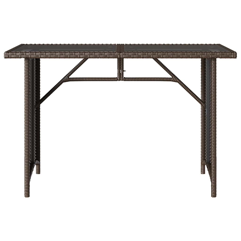 Outdoor Table Garden Top 110X68X70 Cm Poly Rattan Black Brown Grey Beige 110 Cm