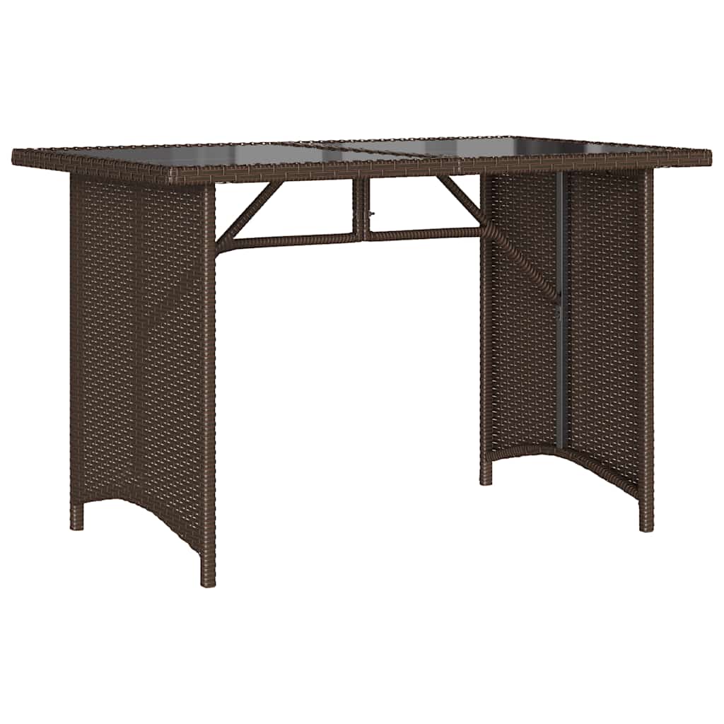 Outdoor Table Garden Top 110X68X70 Cm Poly Rattan Black Brown Grey Beige 110 Cm