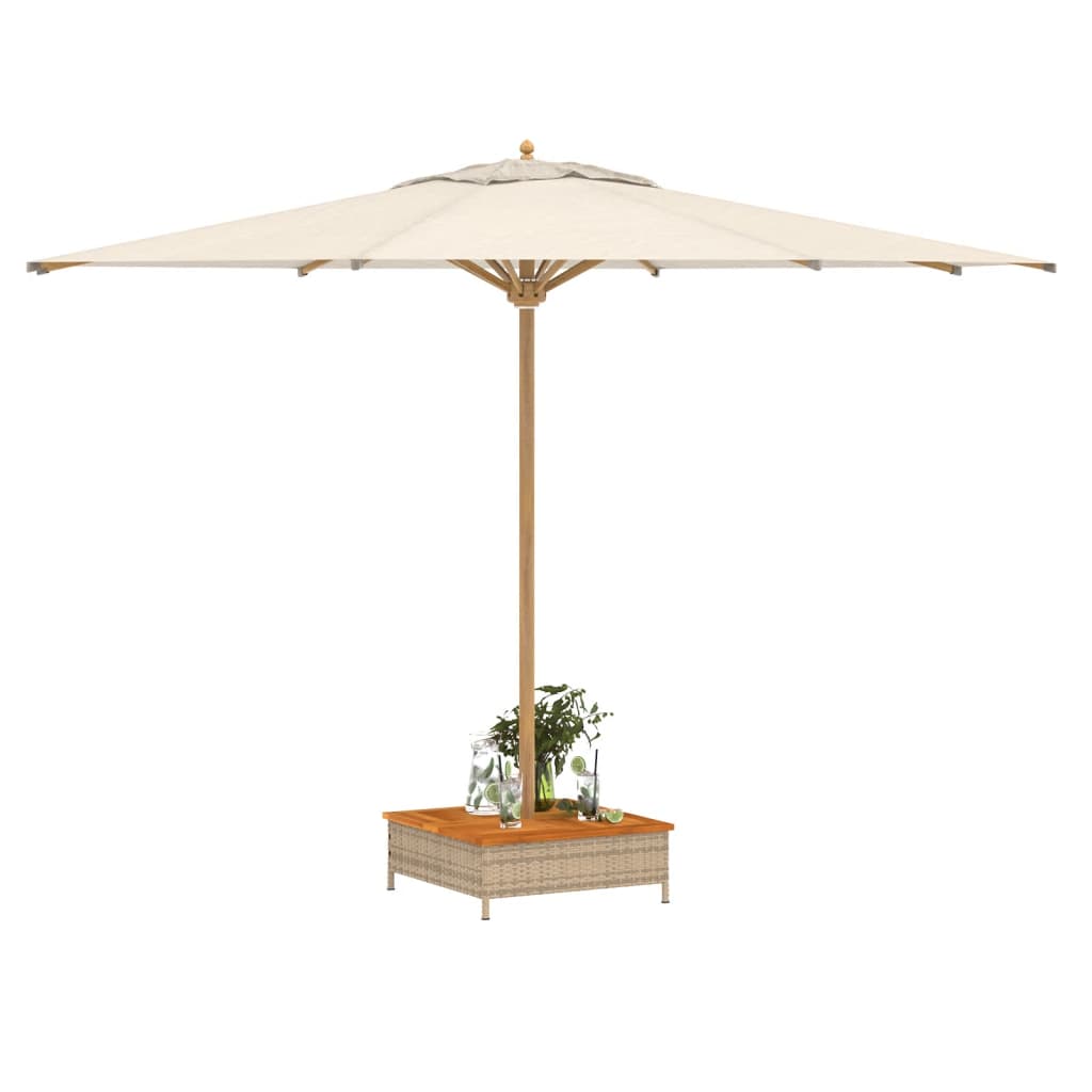 Parasol Base Cover 70X70X25 Cm Poly Rattan And Acacia