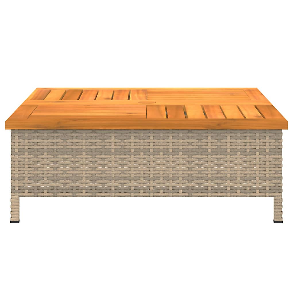 Parasol Base Cover 70X70X25 Cm Poly Rattan And Acacia
