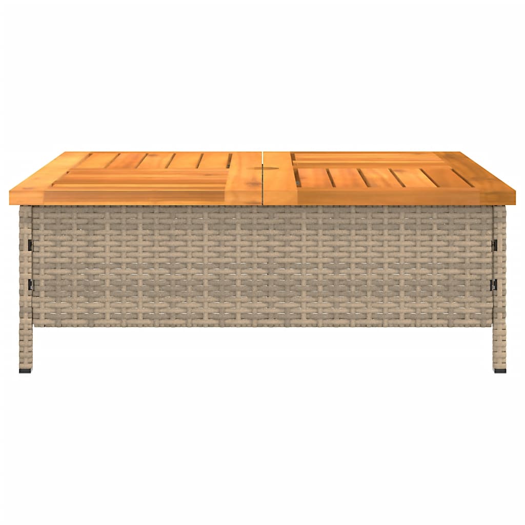 Parasol Base Cover 70X70X25 Cm Poly Rattan And Acacia