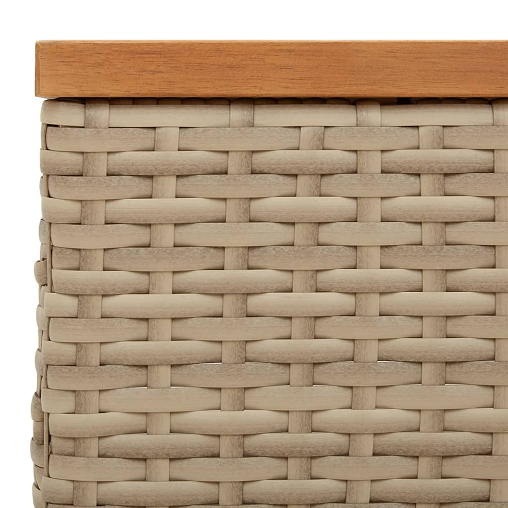 Parasol Base Cover 70X70X25 Cm Poly Rattan And Acacia