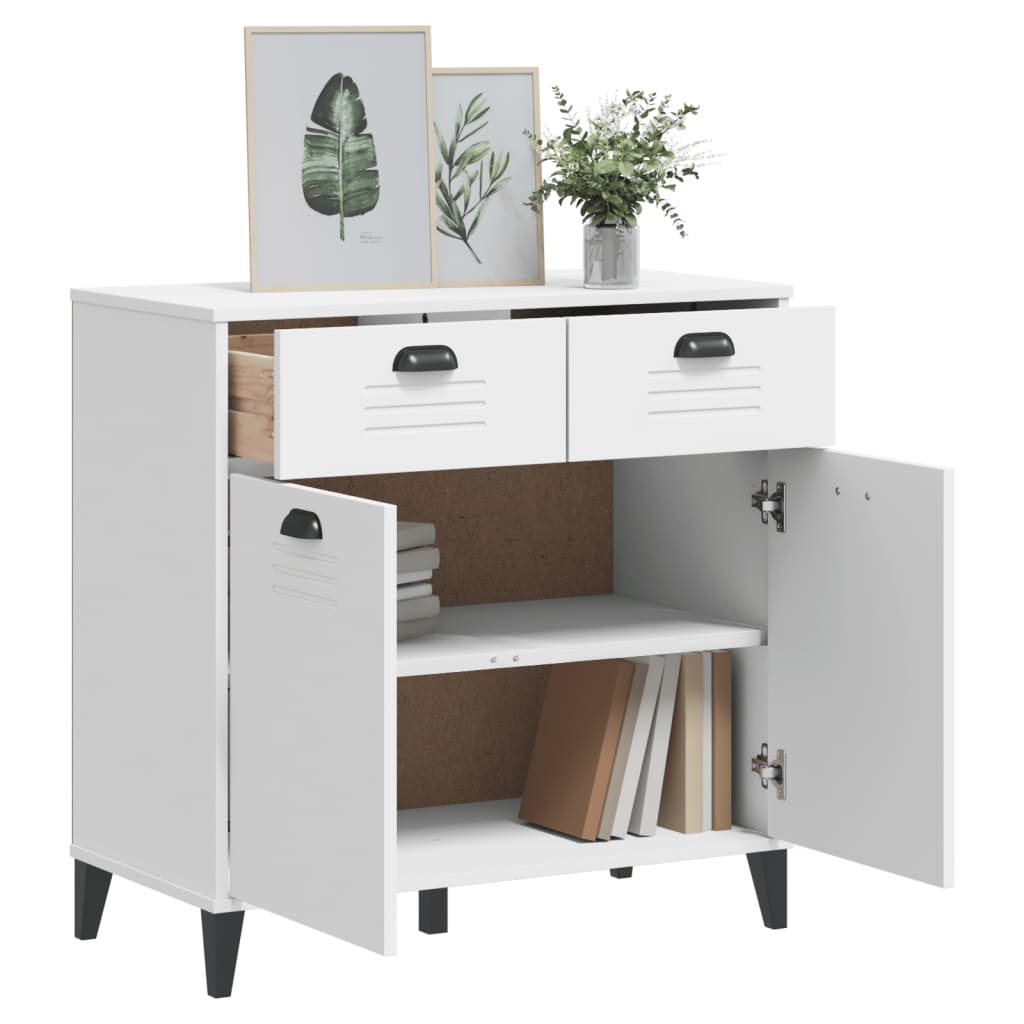Sideboard Viken 80X40X80 Cm Engineered Wood black anthracite white plastic