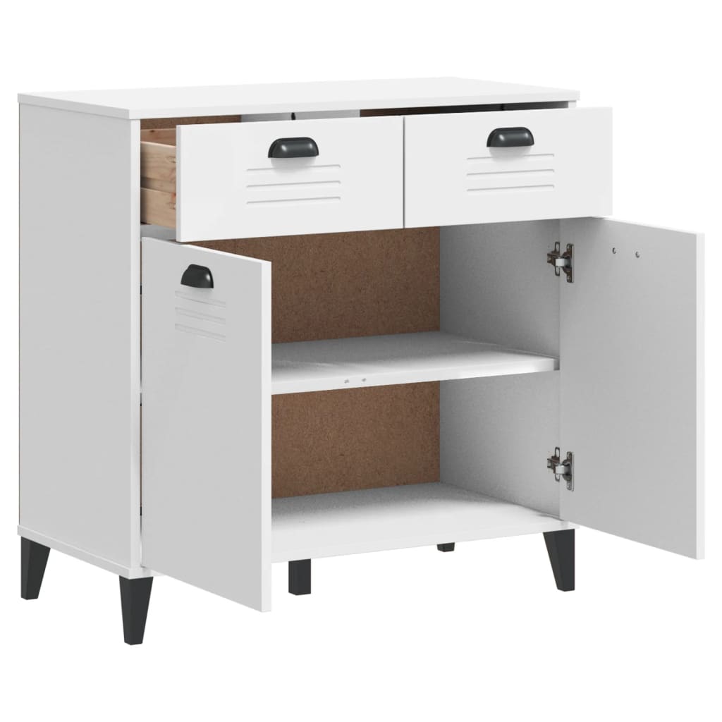 Sideboard Viken 80X40X80 Cm Engineered Wood black anthracite white plastic