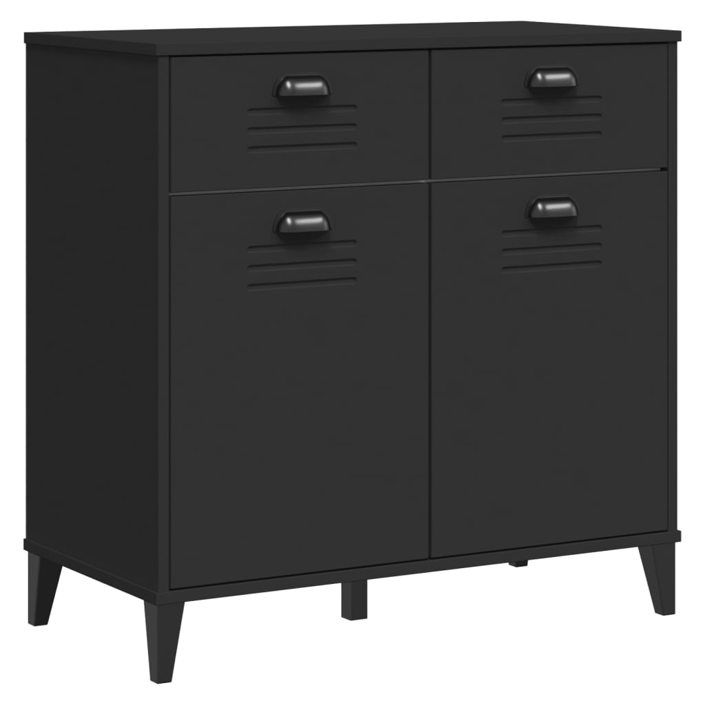 Sideboard Viken 80X40X80 Cm Engineered Wood black anthracite white plastic