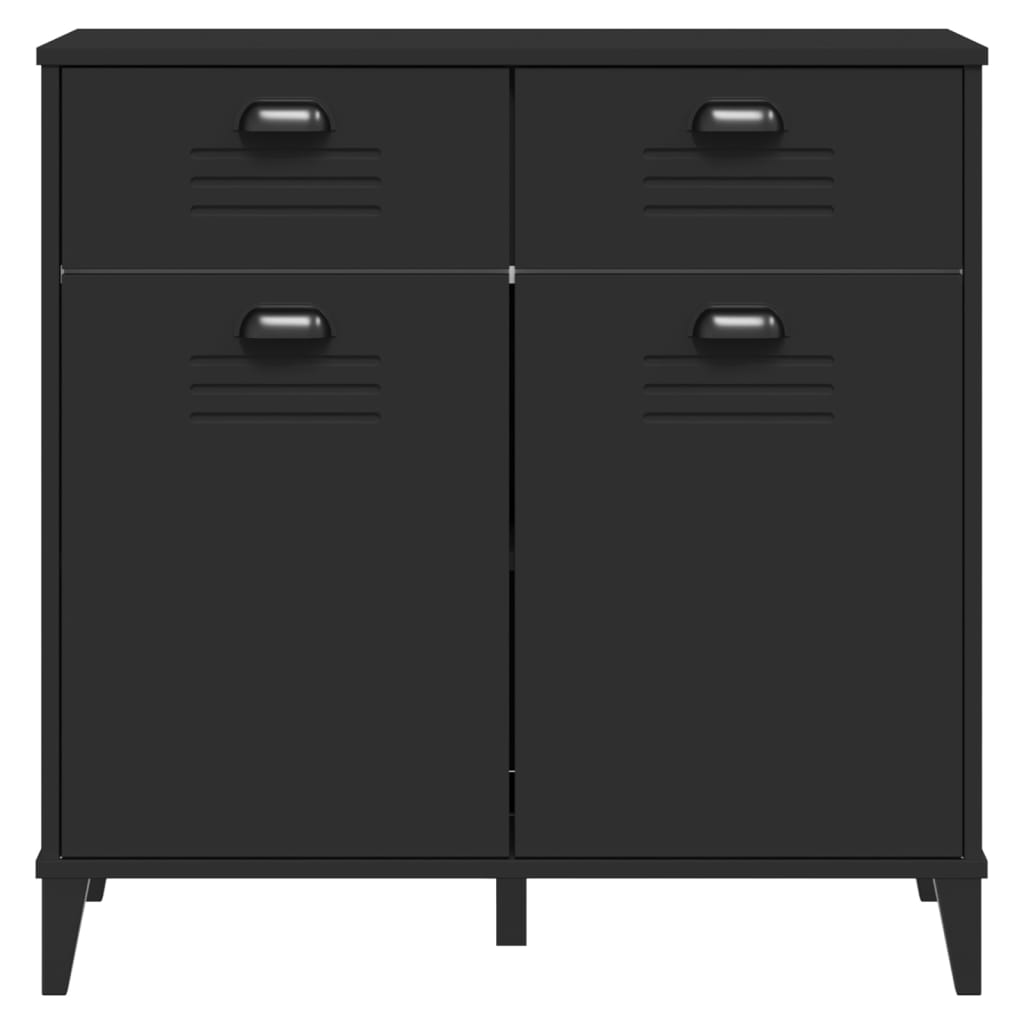 Sideboard Viken 80X40X80 Cm Engineered Wood black anthracite white plastic