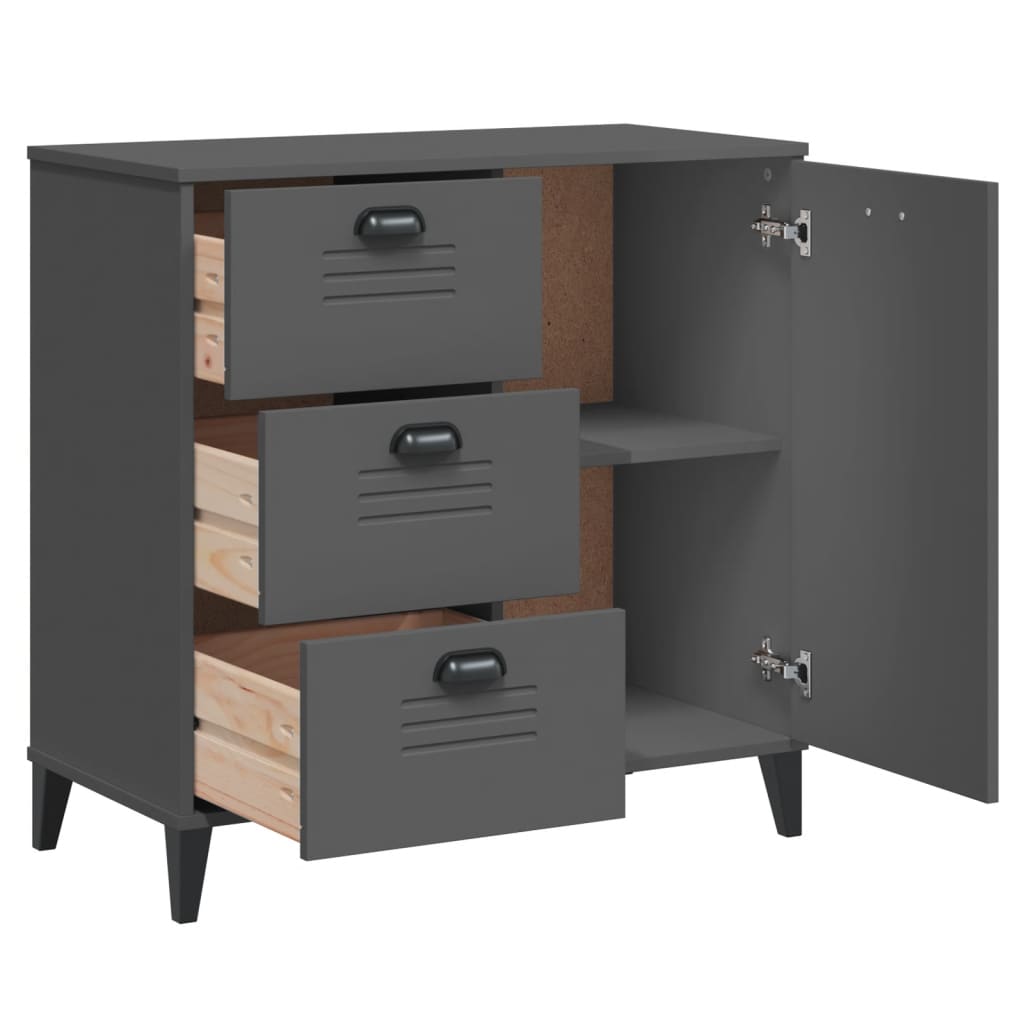 Sideboard Viken Grey 80X40X80 Cm Engineered Wood
