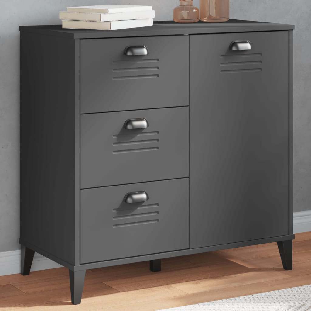 Sideboard Viken Grey 80X40X80 Cm Engineered Wood