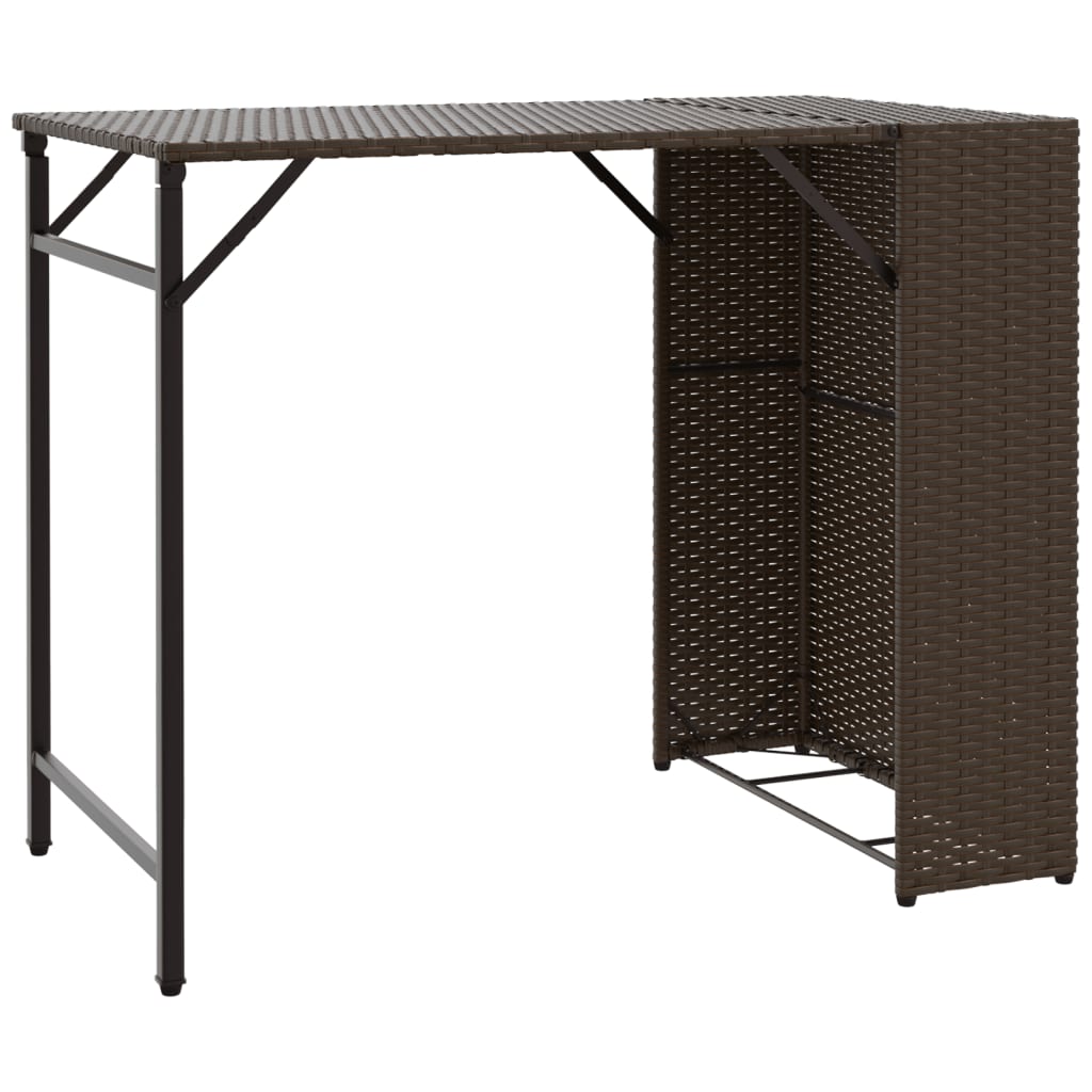 5 Piece Garden Dining Set Foldable Poly Rattan